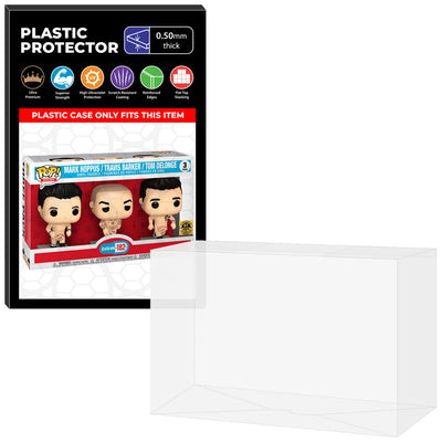 Pop Protector for 3 Pack Blink 182 Mark, Travis & Tom Running Naked Funko on The Protector Guide App by Display Geek