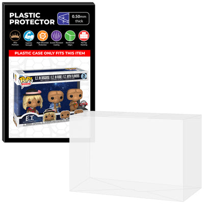 Pop Protector for 3 Pack E.T. in Disguise, Robe & Flowers Funko Pop on The Protector Guide App by Display Geek