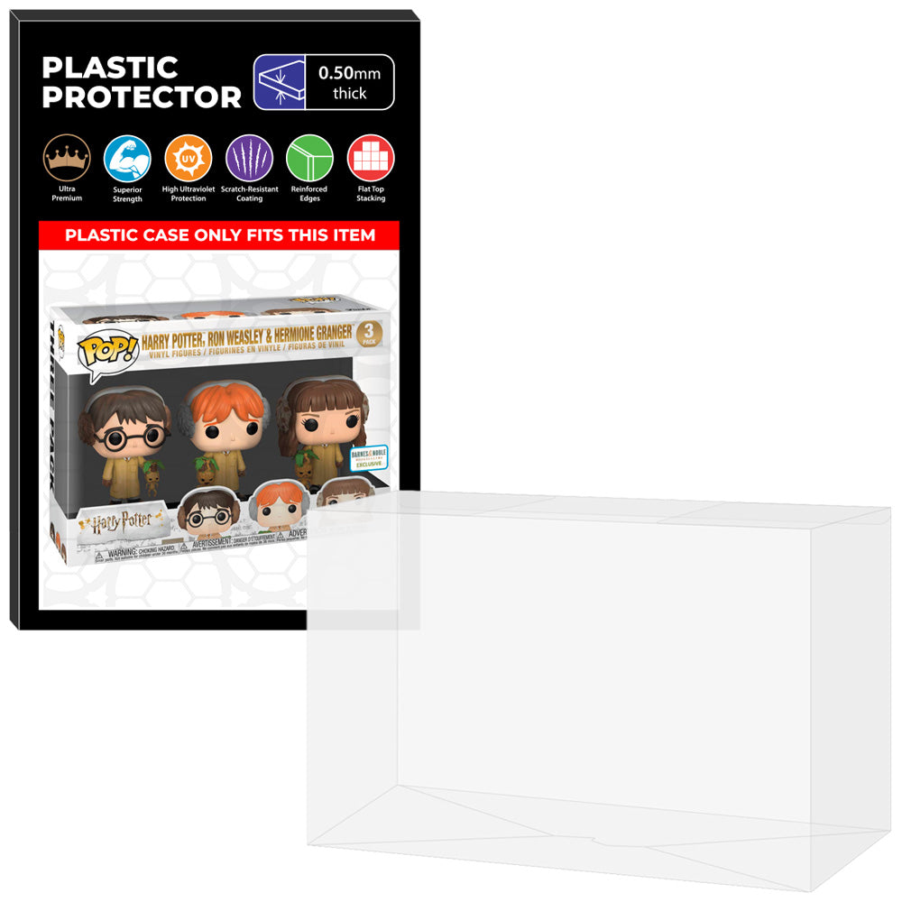 Pop Protector for 3 Pack Harry Potter, Ron & Hermione Herbology Funko Pop on The Protector Guide App by Display Geek