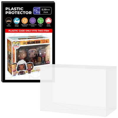 Pop Protector for 3 Pack Michonne Muddy & Her Pets Glow Funko Pop on The Protector Guide App by Display Geek