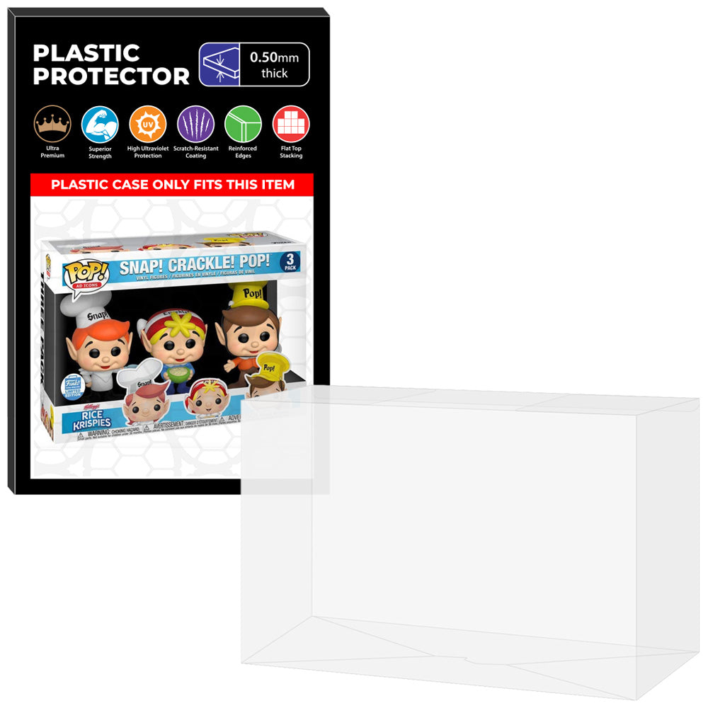 Pop Protector for 3 Pack Rice Krispies Snap! Crackle! Pop! Funko Pop on The Protector Guide App by Display Geek