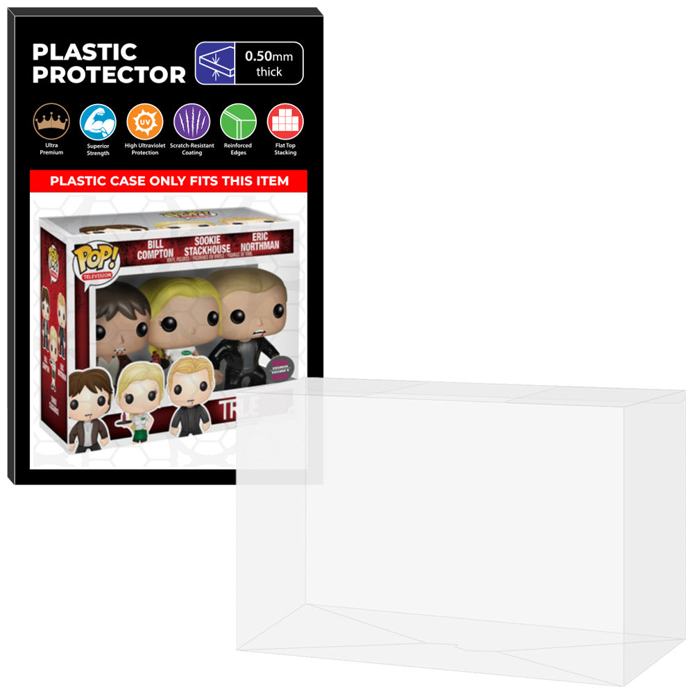 Pop Protector for 3 Pack Bill Compton, Sookie Stackhouse & Eric Northman Funko on The Protector Guide App by Display Geek
