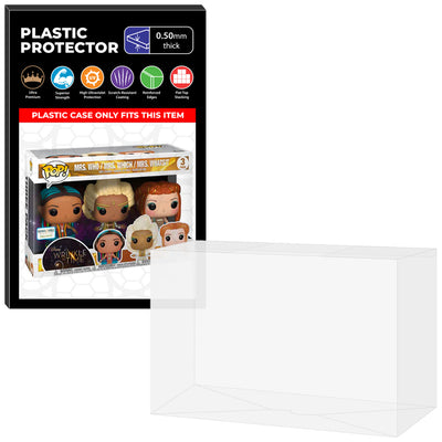 Pop Protector for 3 Pack Mrs. Who, Mrs. Which & Mrs. Whatsit Funko Pop on The Protector Guide App by Display Geek