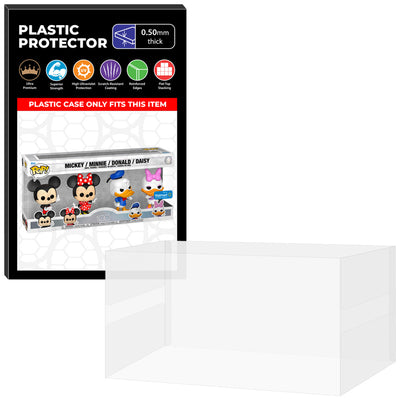 Pop Protector for 4 Pack Mickey & Friends - Mickey Mouse, Minnie Mouse, Donald Duck & Daisy Duck Walmart Exclusive Funko Pop Box on The Protector Guide App by Display Geek