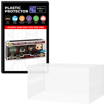 Pop Protector for 4 Pack The Batman, Selina, Oswald & Riddler Funko Pop on The Protector Guide App by Display Geek