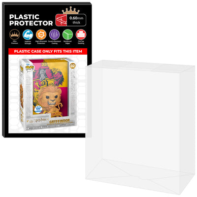 Pop Protector for Gryffindor #02 Funko Pop Covers on The Protector Guide App by Display Geek - 0.60mm Thick UV Resistant Funko Pop Shield Protectors - The Best Quality Ultra Premium, Superior Strength, High Ultraviolet Protection, Scratch Resistant Coating, Reinforced Edges, Flat Top Stacking