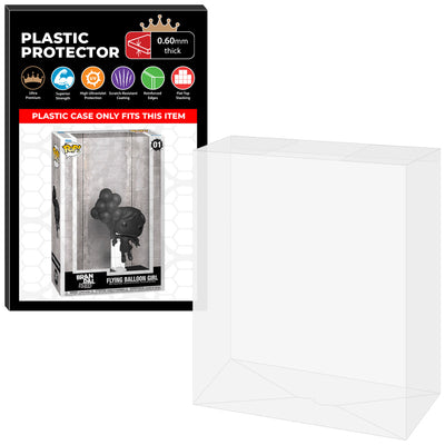 Pop Protector for Brandalised Flying Balloon Girl #01 Funko Pop Art Covers on The Protector Guide App by Display Geek - 0.60mm Thick UV Resistant Funko Pop Shield Protectors - The Best Quality Ultra Premium, Superior Strength, High Ultraviolet Protection, Scratch Resistant Coating, Reinforced Edges, Flat Top Stacking