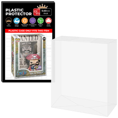 Pop Protector for One Piece Gol D. Roger SDCC #1379 Funko Pop Covers on The Protector Guide App by Display Geek - 0.60mm Thick UV Resistant Funko Pop Shield Protectors - The Best Quality Ultra Premium, Superior Strength, High Ultraviolet Protection, Scratch Resistant Coating, Reinforced Edges, Flat Top Stacking