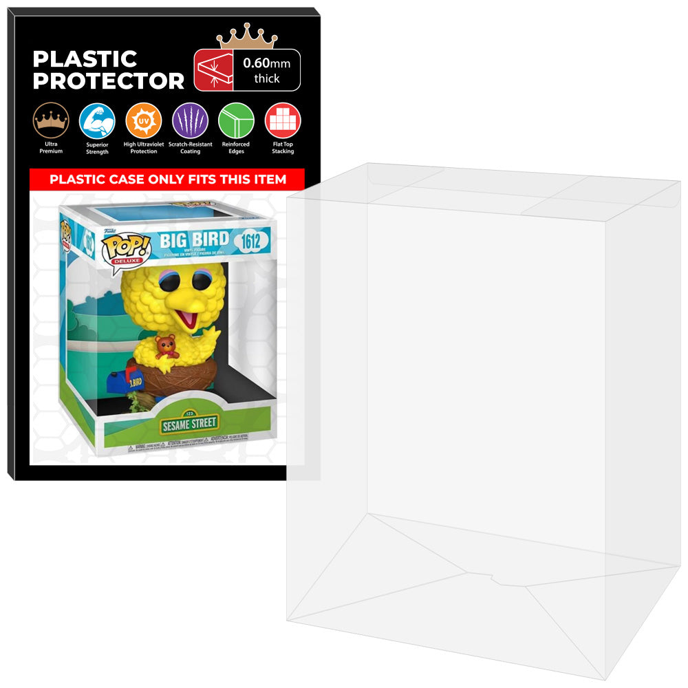 Pop Protector for Big Bird in Nest #1612 Funko Pop Deluxe - 0.60mm Thick UV and Scratch Resistant Shield - Available on The Protector Guide App by Display Geek