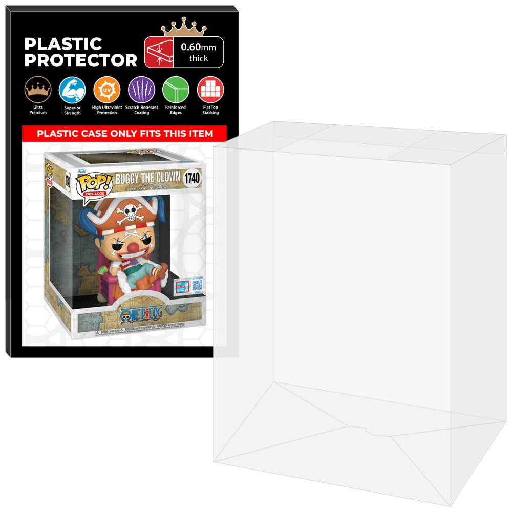 Pop Protector for Buggy the Clown NYCC #1740 Funko Pop Deluxe - 0.60mm Thick UV and Scratch Resistant Shield - Available on The Protector Guide App by Display Geek