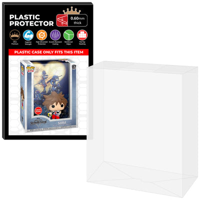 Pop Protector for Kingdom Hearts Sora #07 Funko Pop Game Covers on The Protector Guide App by Display Geek - 0.60mm Thick UV Resistant Funko Pop Shield Protectors - The Best Quality Ultra Premium, Superior Strength, High Ultraviolet Protection, Scratch Resistant Coating, Reinforced Edges, Flat Top Stacking