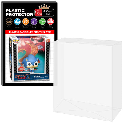 Pop Protector for Sonic the Hedgehog 2 #01 Funko Pop Game Covers on The Protector Guide App by Display Geek - 0.60mm Thick UV Resistant Funko Pop Shield Protectors - The Best Quality Ultra Premium, Superior Strength, High Ultraviolet Protection, Scratch Resistant Coating, Reinforced Edges, Flat Top Stacking