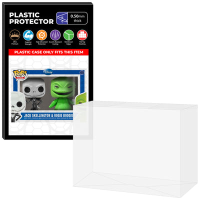 Pop Protector for 2 Pack Mini Jack Skellington & Oogie Boogie #05 Funko Pop on The Protector Guide App by Display Geek