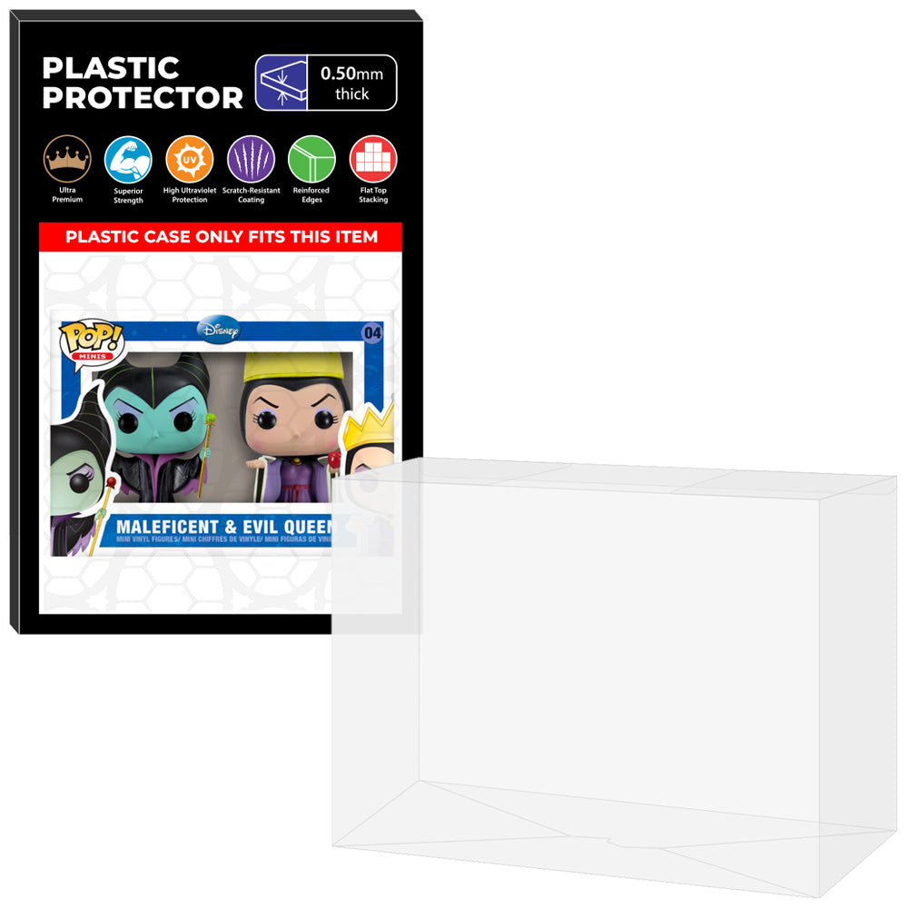 Pop Protector for 2 Pack Mini Maleficent & Evil Queen #04 Funko Pop on The Protector Guide App by Display Geek