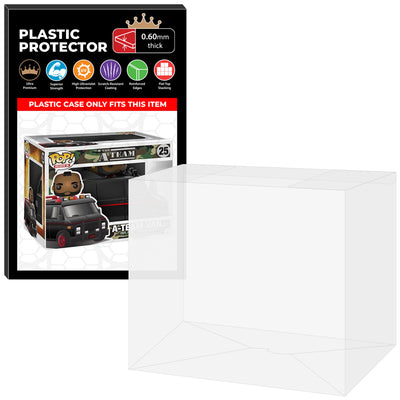 Pop Protector for A-Team Van with B.A. Baracus #25 Funko Pop Rides on The Protector Guide App by Display Geek and Kollector Protector - 0.60mm Thick UV Resistant Funko Pop Shield Protectors - The Best Quality Ultra Premium, Superior Strength, High Ultraviolet Protection, Scratch Resistant Coating, Reinforced Edges, Flat Top Stacking