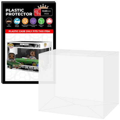 Pop Protector for Ice Cube with Impala #81 Funko Pop Rides on The Protector Guide App by Display Geek and Kollector Protector - 0.60mm Thick UV Resistant Funko Pop Shield Protectors - The Best Quality Ultra Premium, Superior Strength, High Ultraviolet Protection, Scratch Resistant Coating, Reinforced Edges, Flat Top Stacking