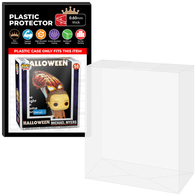 Pop Protector for Halloween Michael Myers #14 Funko Pop VHS Covers on The Protector Guide App by Display Geek - 0.60mm Thick UV Resistant Funko Pop Shield Protectors - The Best Quality Ultra Premium, Superior Strength, High Ultraviolet Protection, Scratch Resistant Coating, Reinforced Edges, Flat Top Stacking