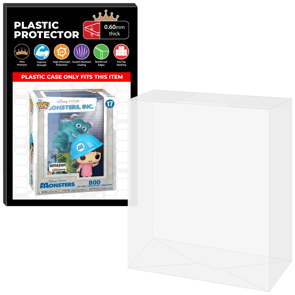 Pop Protector for Monsters Inc Boo #17 Funko Pop VHS Covers on The Protector Guide App by Display Geek - 0.60mm Thick UV Resistant Funko Pop Shield Protectors - The Best Quality Ultra Premium, Superior Strength, High Ultraviolet Protection, Scratch Resistant Coating, Reinforced Edges, Flat Top Stacking