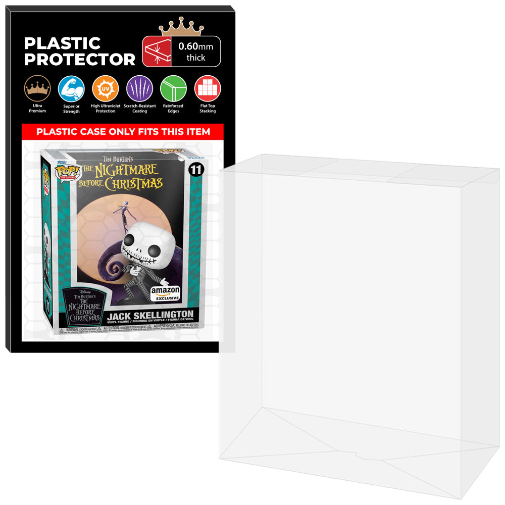 Pop Protector for The Nightmare Before Christmas #11 Funko Pop VHS Covers on The Protector Guide App by Display Geek - 0.60mm Thick UV Resistant Funko Pop Shield Protectors - The Best Quality Ultra Premium, Superior Strength, High Ultraviolet Protection, Scratch Resistant Coating, Reinforced Edges, Flat Top Stacking