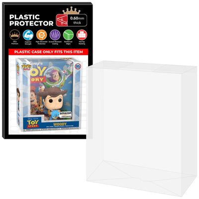 Pop Protector for Toy Story Woody #05 Funko Pop VHS Covers on The Protector Guide App by Display Geek - 0.60mm Thick UV Resistant Funko Pop Shield Protectors - The Best Quality Ultra Premium, Superior Strength, High Ultraviolet Protection, Scratch Resistant Coating, Reinforced Edges, Flat Top Stacking