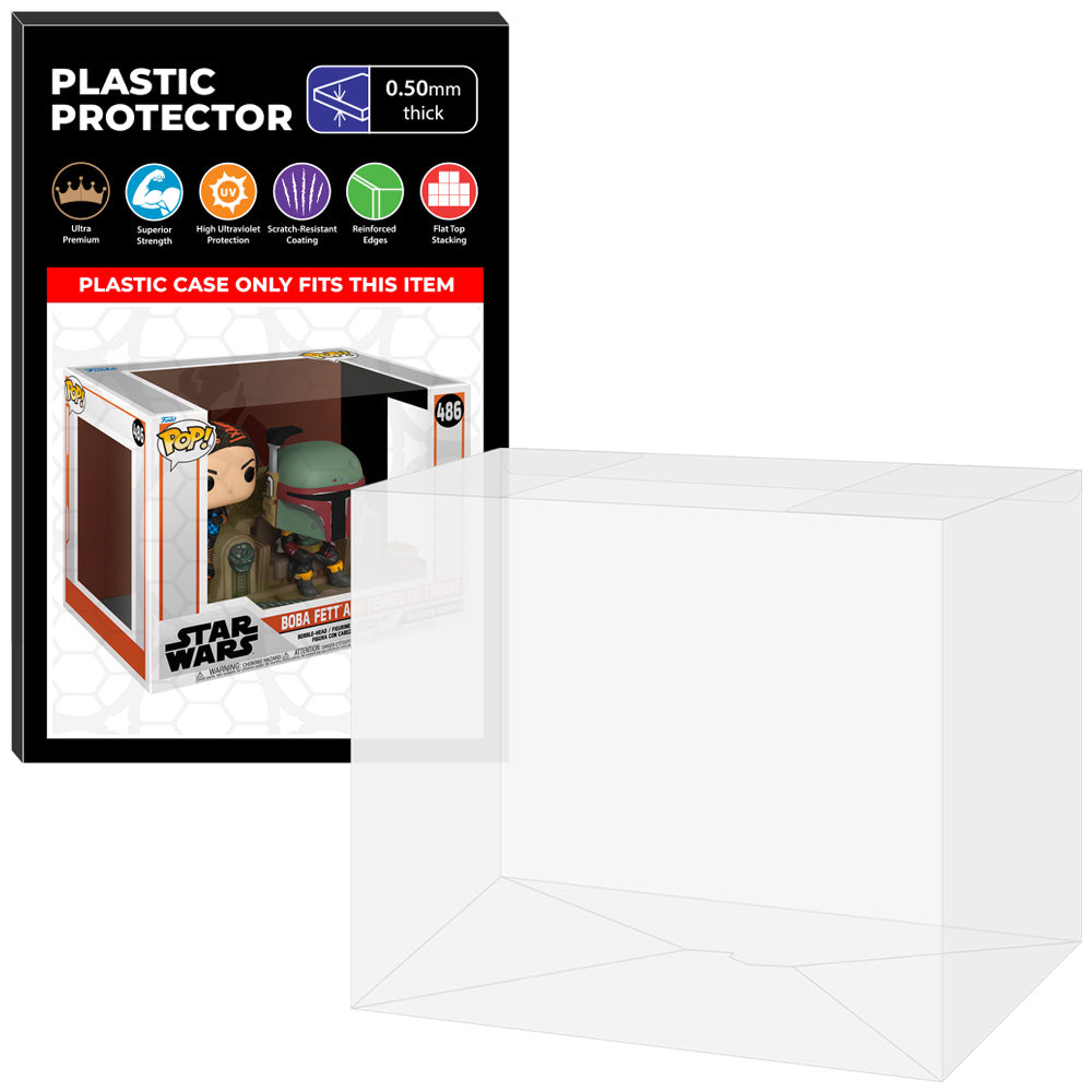 Pop Protector for Boba Fett and Fennec on Throne #486 Funko Pop TV Moments on The Protector Guide App by Display Geek