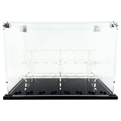 Display Geek Flying Box 3mm Thick Custom Acrylic Display Case for 32 LEGO Minifigures 6.5h x 9.5w x 6d