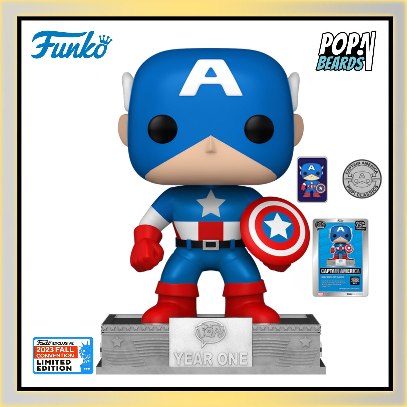 POP! Classics: 06C 25th (Marvel), CPT America (25,000 PCS) Exclusive