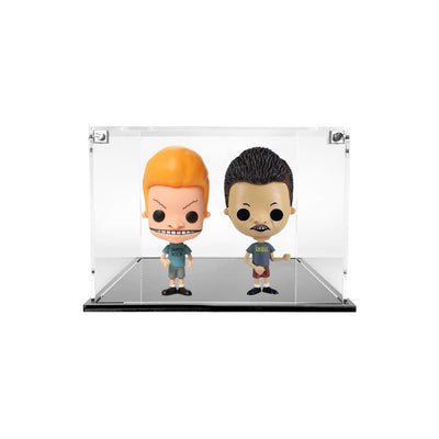 2 POPS SIDE BY SIDE - 3mm thick Custom Acrylic Display Case for Funko Pops Out of Box by Display Geek Flying Box 3mm thick dust and dirt protection