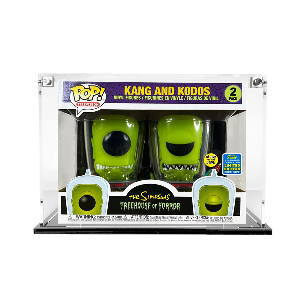6.75h x 8.75w x 4d Funko 2 Pack Kang Kodos Custom Acrylic Display Case for Funko Pop Grails on The Protector Guide App by Display Geek