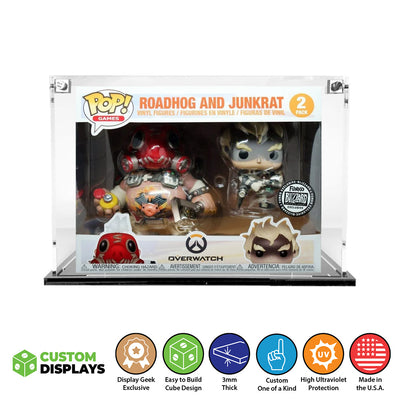 2 PACK ROADHOG - 3mm thick Custom Acrylic Display Case for Funko Pop Grail Boxes (7.75h x 10w x 5.5d) by Display Geek Flying Box 3mm thick dust and dirt protection