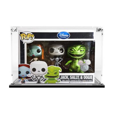 6.25h x 9w x 4.25d Funko 3 Pack Custom Acrylic Display Case for Funko Pop Grails on The Protector Guide App by Display Geek