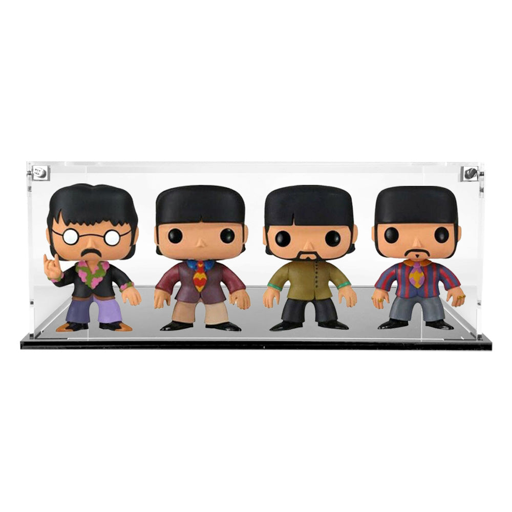 Custom Acrylic Display Case for 4 POPS SIDE BY SIDE Funko Pop Out of Box (3mm thick, UV Resistant)
