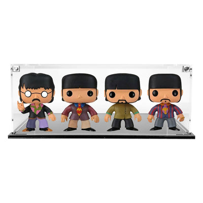 Custom Acrylic Display Case for 4 POPS SIDE BY SIDE Funko Pop Out of Box (3mm thick, UV Resistant)