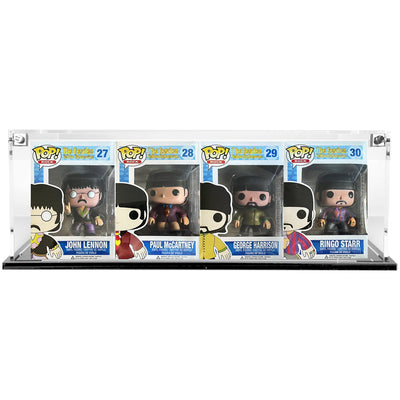 4 POPS SIDE BY SIDE - Custom Acrylic Display Case for Funko Pop Grail Boxes (6.25h x 18w x 3.5d) by Display Geek Flying Box 3mm thick dust and dirt protection