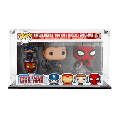 4 PACK CIVIL Custom Acrylic Display Case for Funko Pop Grails 6.25h x 10w x 3.5d