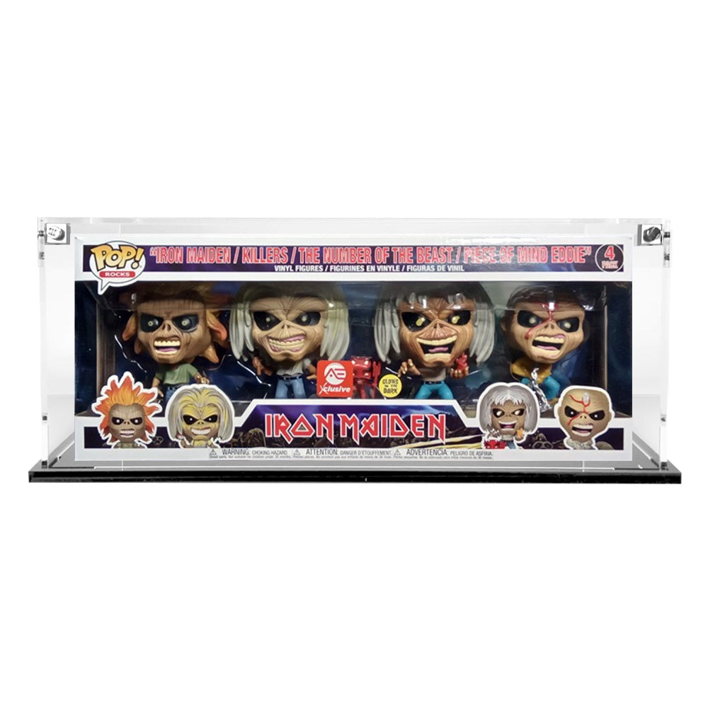 4 PACK WIDE - 3mm thick Custom Acrylic Display Case for Funko Pop Grail ...
