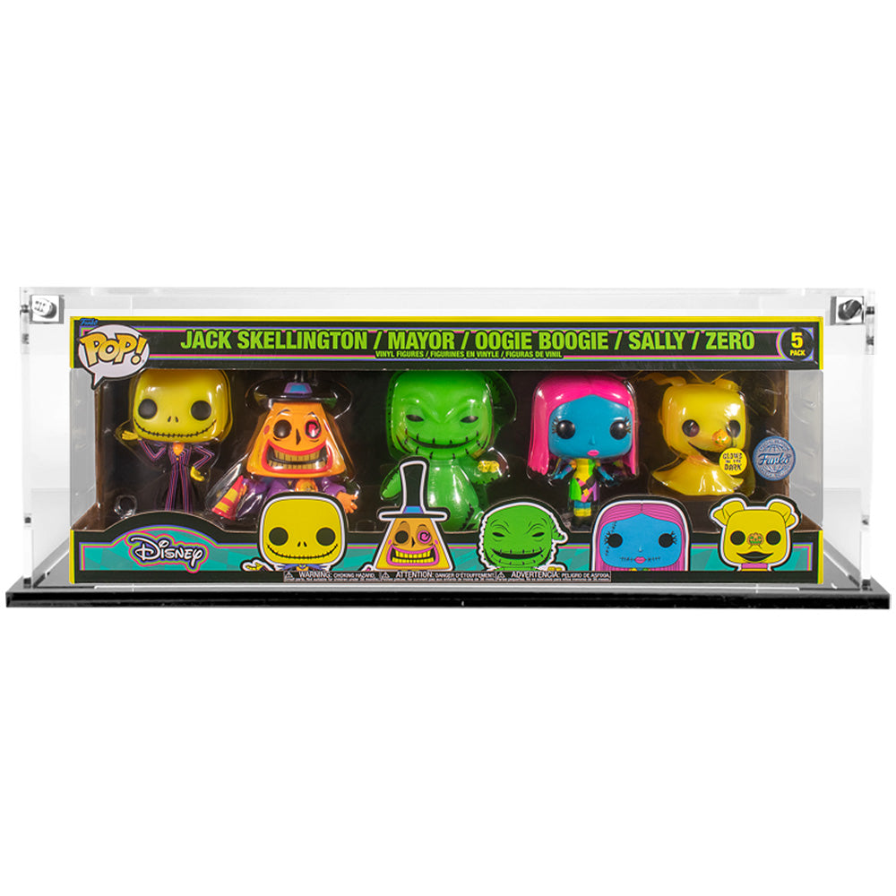 5 PACK NIGHTMARE - 3mm thick Custom Acrylic Display Case for Funko Pop Grail Boxes (6.25h x 17.5w x 4d) by Display Geek Flying Box 3mm thick dust and dirt protection