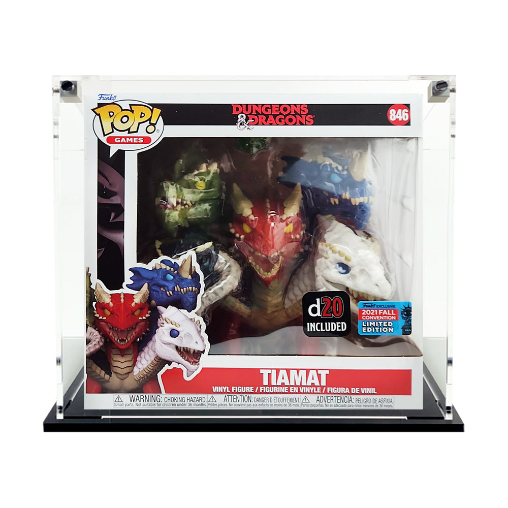 6 INCH TIAMAT #846 - 3mm thick Custom Acrylic Display Case for Funko Pop Grail Boxes (7h x 7.25w x 6.75d) by Display Geek Flying Box 3mm thick dust and dirt protection