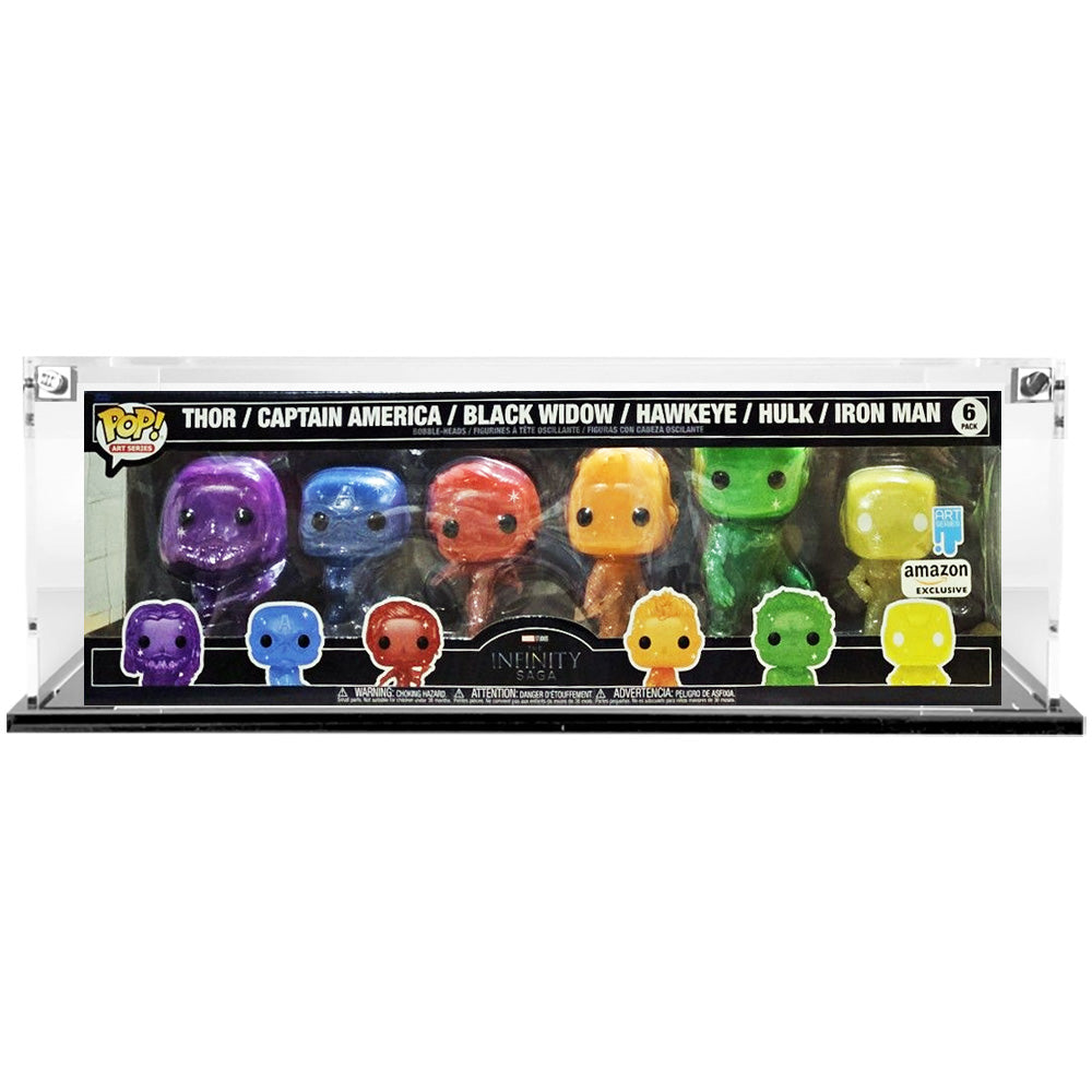 6 PACK - 3mm thick Custom Acrylic Display Case for Funko Pop Grail Boxes (6.5h x 20.5w x 4.25d) by Display Geek Flying Box 3mm thick dust and dirt protection