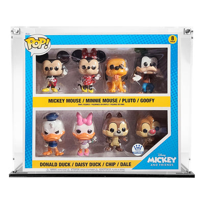 8 PACK MICKEY - 3mm thick Custom Acrylic Display Case for Funko Pop Grail Boxes (11.75h x 13.25w x 3.5d) by Display Geek Flying Box 3mm thick dust and dirt protection