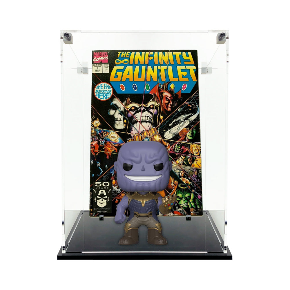 COMIC BOOK COMBO - 3mm thick Custom Acrylic Display Case for Funko Pop Grail Boxes (Display Size 10.5h x 8w x 4d) by Display Geek Flying Box 3mm thick dust and dirt protection