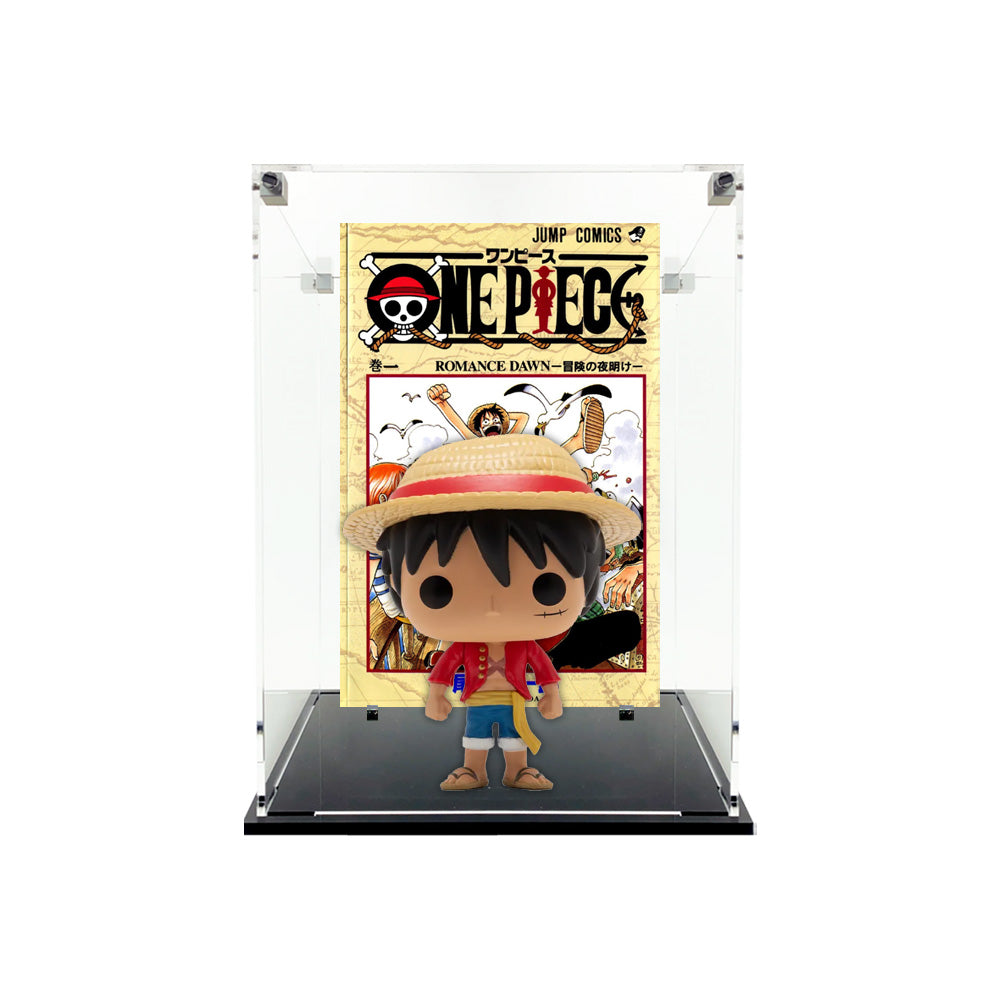 MANGA BOOK COMBO - 3mm thick Custom Acrylic Display Case for Manga Book and Figure Together (Display Size 8h x 6.25w x 4d) by Display Geek Flying Box 3mm thick dust and dirt protection