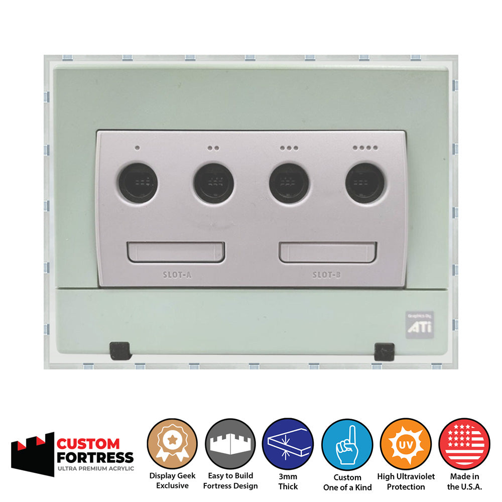 Custom Acrylic Hard Case for NINTENDO GAMECUBE LOOSE Video Game Console (3mm thick, UV Resistant) Fits 4.25h x 6w x 7.9d