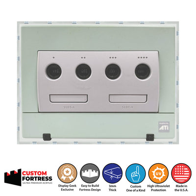 Custom Acrylic Hard Case for NINTENDO GAMECUBE LOOSE Video Game Console (3mm thick, UV Resistant) Fits 4.25h x 6w x 7.9d