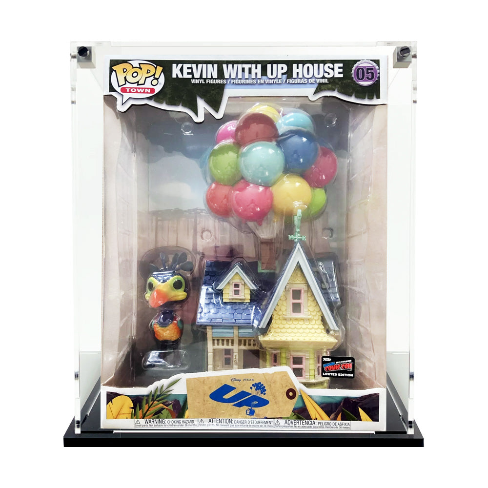 POP TOWN KEVIN UP HOUSE #05 - Custom Acrylic Display Case for Funko Pop Grail Boxes (13.25h x 10w x 6.375d) by Display Geek Flying Box 3mm thick dust and dirt protection