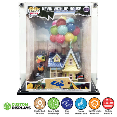 POP TOWN KEVIN UP HOUSE #05 - 3mm thick Custom Acrylic Display Case for Funko Pop Grail Boxes (13.25h x 10w x 6.375d) by Display Geek Flying Box 3mm thick dust and dirt protection