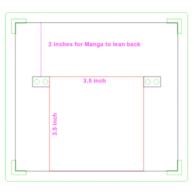MANGA BOOK COMBO - 3mm thick Custom Acrylic Display Case for Manga Book and Figure Together (Display Size 8h x 6.25w x 4d) by Display Geek Flying Box 3mm thick dust and dirt protection