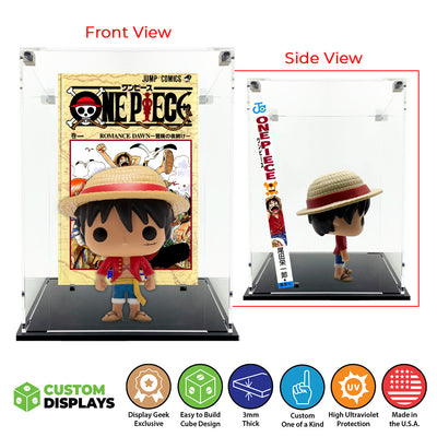 MANGA BOOK COMBO - 3mm thick Custom Acrylic Display Case for Manga Book and Figure Together (Display Size 8h x 6.25w x 4d) by Display Geek Flying Box 3mm thick dust and dirt protection