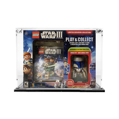 PLAY & COLLECT JANGO FETT - 3mm thick Custom Acrylic Display Case for Funko Pop Grail Boxes (8.5h x 11.5w x 3.25d) by Display Geek Flying Box 3mm thick dust and dirt protection