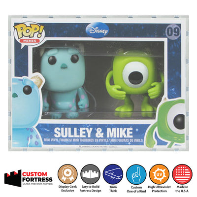 Custom Acrylic Hard Case for 2 PACK MINIS Funko Pop Grail Boxes (3mm thick, UV Resistant) Fits 4.5h x 6.25w x 2.5d